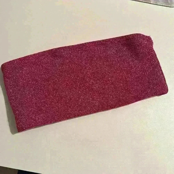 Good American Sparkle Band Top Bandeau Bra Pink Women's Size 1 - Picture 3 of 6